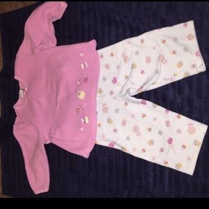Carters 3T pink dessert 2-piece pajama set